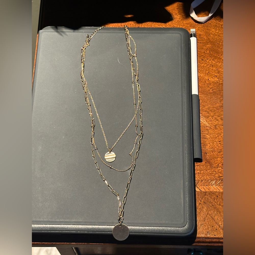 Gold Chain Necklace with Pendant
